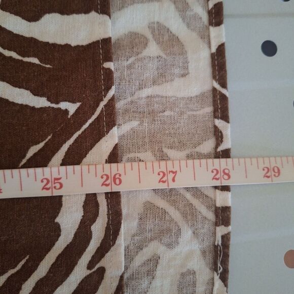 Ellen Tracy Womens Top Cold Shoulder Linen Animal Print Coastal Boho Chic Small - Picture 12 of 14